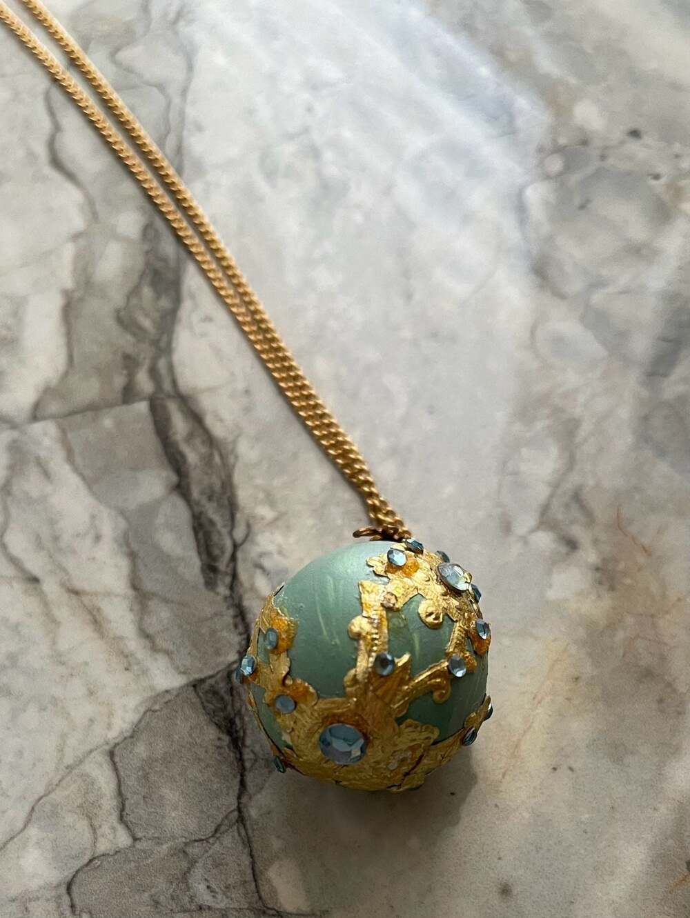 OOAK Handcrafted Robin's Egg Pendant Artisan Collector's Estate - Picture 6 of 6